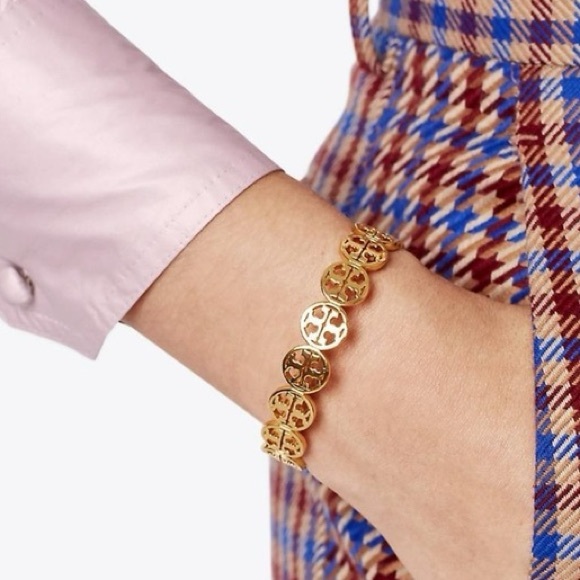 Offers Welcome!! Tory Burch Frozen Logo Cuff - Silver Plated - Picture 5 of 8